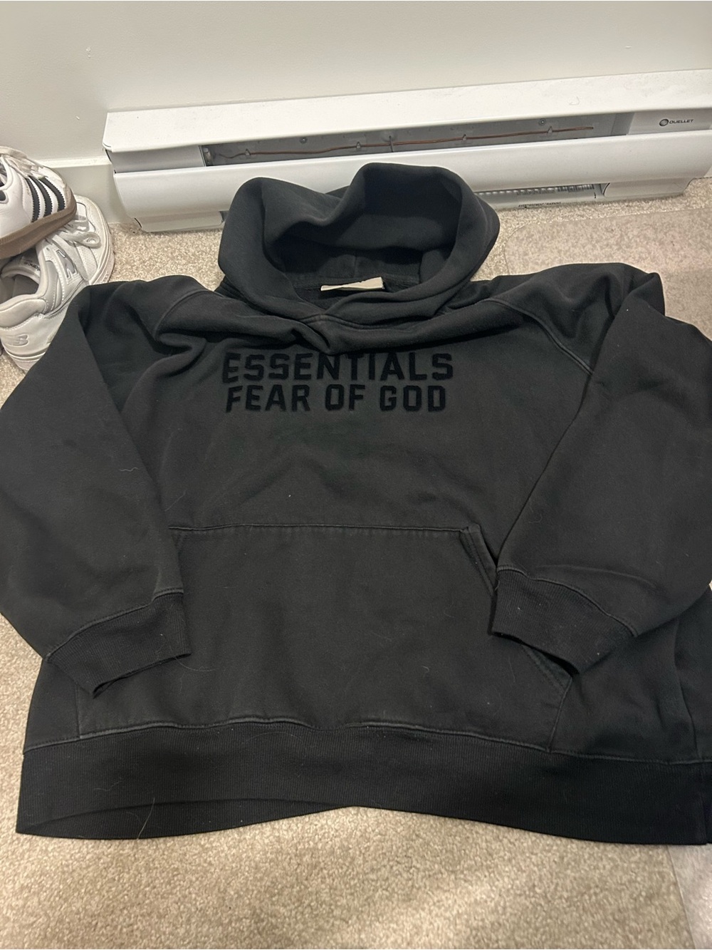 Fear of God Essentials Black Turtleneck Sweater with Tonal Logo